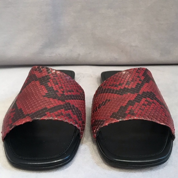 Alumnae Asymmetric Python Chianti Leather Flats - Picture 5 of 7